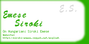 emese siroki business card